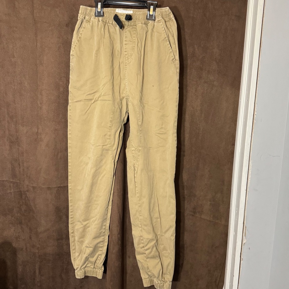 Paper Denim & Cloth Boys XL (16) Jogger Pants Khaki Casual‎ Drawstring